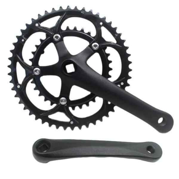 Platos y bielas para bicicleta de carretera, 50/34T, BCD, 110mm, 8/9 velocidades, con agujero de diamante, piñones dobles, piezas de bielas, rueda dentada, accesorios para bicicleta
