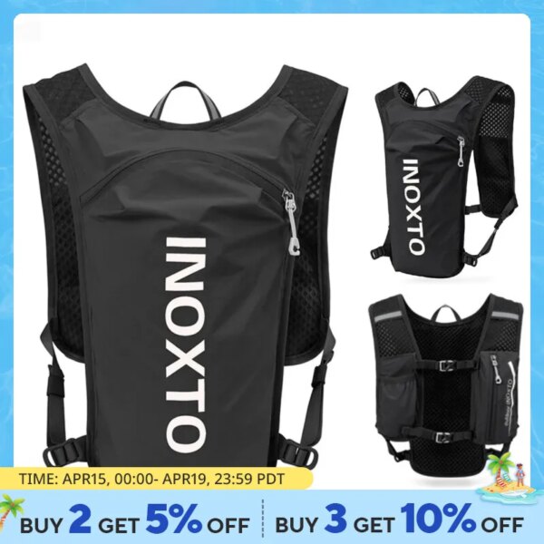 Chaleco transpirable de 5L para hombre, mochilas ligeras para correr, correr, correr, maratón, montar en bicicleta, bolsa de escalada