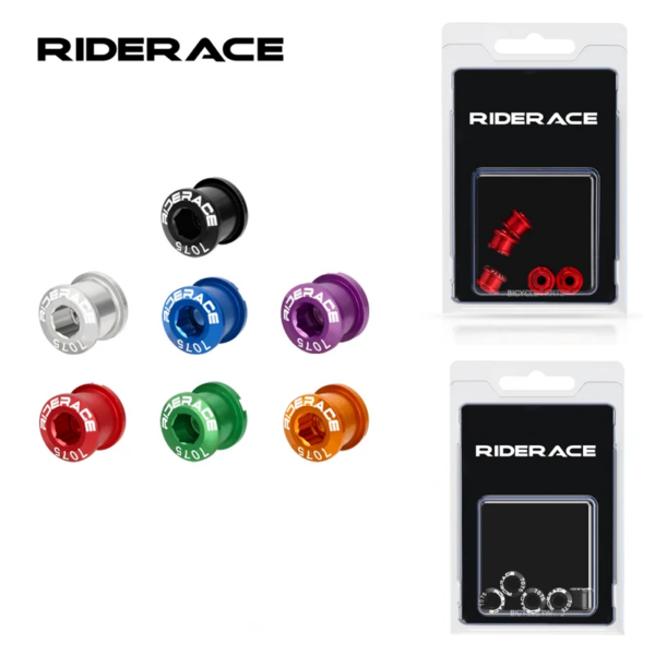 Tornillos para rueda de cadena de bicicleta, pernos de plato doble/individual, placa Dental, tornillos de disco de 6,5/8,5mm, juego de pernos y tuercas de bielas de carretera, 5 uds.