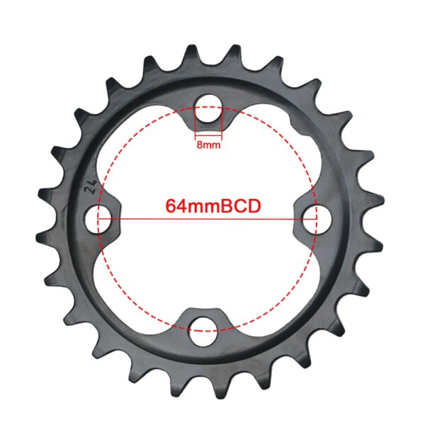 Plato y bielas para bicicleta de montaña 64BCD, 10/11 velocidades, 22T, 24T, 26T, 64 BCD, anillo de cadena de Reparación de bicicletas, piezas de repuesto para SHIMANO deore sram