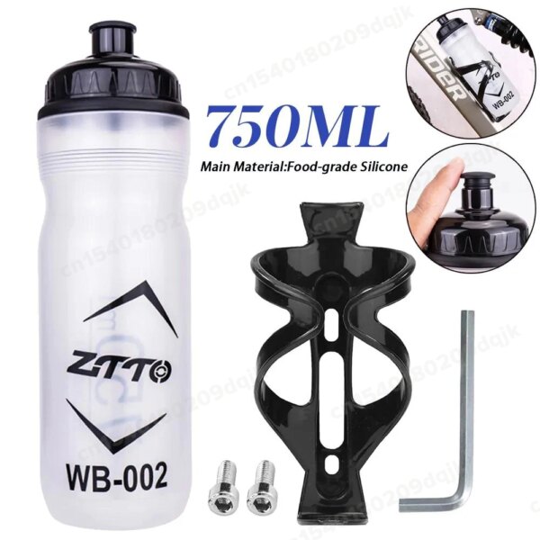 Botella de agua de bicicleta de 750ML PP5, taza de bebida portátil ligera para bicicleta, soporte para hervidor de ciclismo para bicicleta de montaña y carretera al aire libre