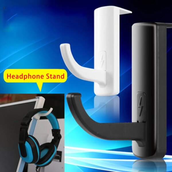 Soporte portátil para auriculares de 8x8cm, colgador Universal para auriculares, gancho de pared para Monitor de PC, soporte para estante