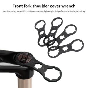 Llave de tapa de horquilla resistente 8T-12T, herramienta de reparación de horquilla delantera de bicicleta de aluminio, llave de tapa de horquilla delantera de Mini bicicleta, herramientas de desmontaje