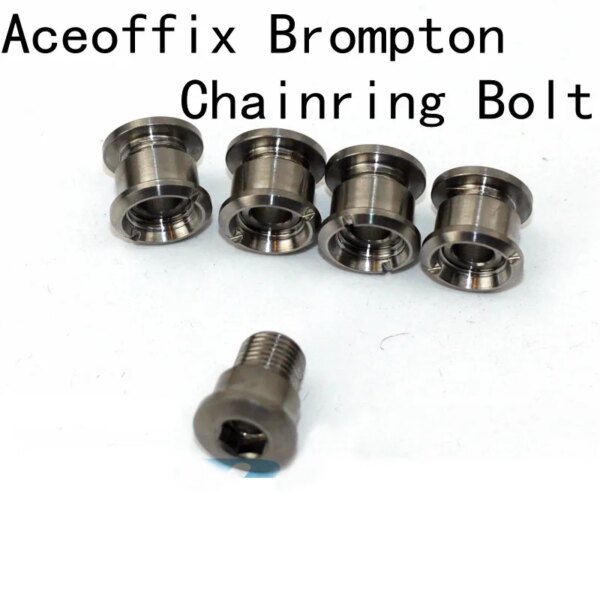 ACEOFFIX, 5 uds., tornillos para rueda de cadena de bicicleta, solo se utilizan para piezas de bicicleta de bielas Brompton