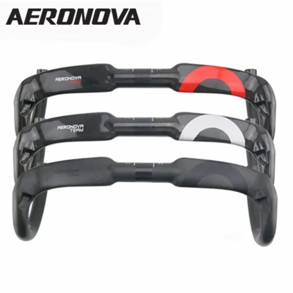 AERONOVA bicicleta UD manillar de carretera de carbono bicicleta manillares de bobinado interno 31,8mm manillar de carbono rojo/negro/plata