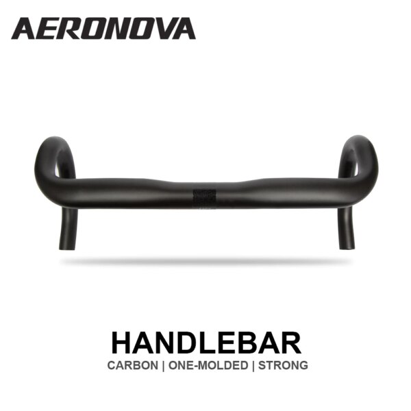 AERONOVA-Manillar de Bicicleta de Carretera de Carbono, Manillar de Bicicleta Mate, Manillar de Velocidad, Barra de caída para Hombre, T800, 31,8 UD