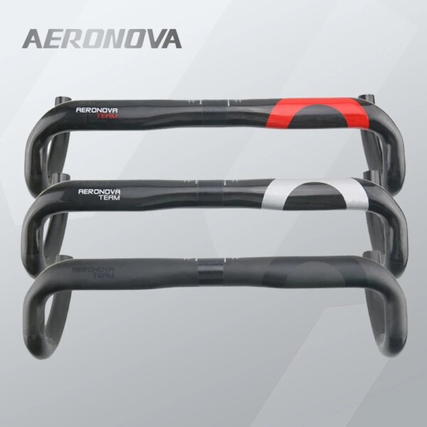 AERONOVA-Manillar de bicicleta ultraligero, barra de manillar doblada de fibra de carbono, 31,1 - 32,5