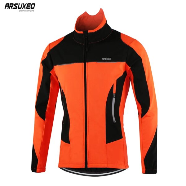 ARSUXEO chaqueta de hombre ciclismo invierno térmico cortavientos impermeable chaqueta de bicicleta deportes Softshell abrigo bicicleta motocicleta impermeable