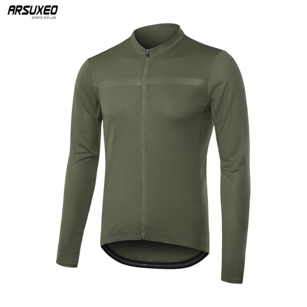 ARSUXEO-Camiseta de Ciclismo de primavera para hombre, ropa de manga larga para motocicleta, Motocross, equipo profesional de descenso, 6038