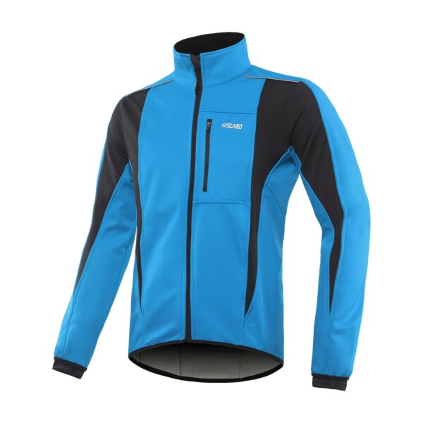 ARSUXEO Chaquetas de Ciclismo de Invierno para Hombre Chaqueta Softshell térmica Impermeable a Prueba de Viento para Correr Bolsillos cálidos para Clima frío