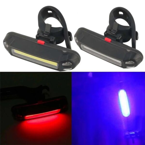 Accesorios Luz intermitente USB recargable IPX-5 impermeable ciclismo luz trasera bicicleta luz trasera bicicleta luces de bicicleta