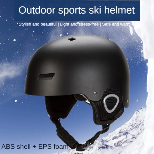 Casco de esquí para adultos, casco de nieve de una sola tabla para hombres y mujeres, casco de patinaje cálido para deportes al aire libre para niños