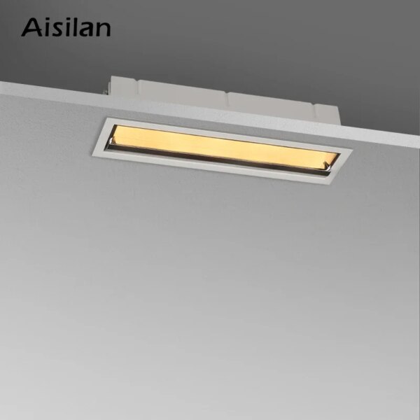 Aisilan-Lámpara de arandela de pared polarizada, luz de techo, luz empotrada Led comercial, luces de línea de parrilla para pasillo de Hotel