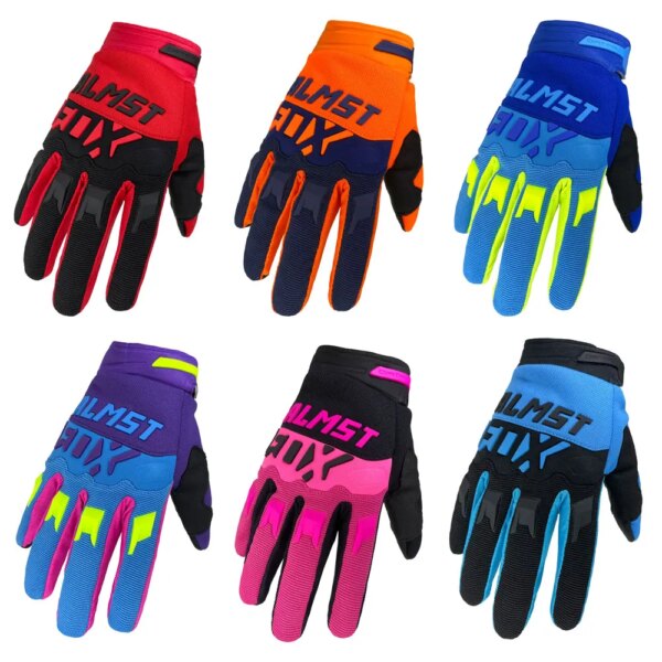 Almst Fox 2022 Guantes de ciclismo para bicicleta de montaña para hombre y mujer, Guantes transpirables de dedo completo para motocicleta, Guantes de Motocross para bicicleta de carreras