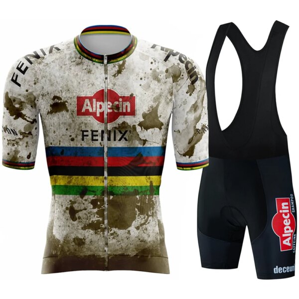 Alpecin FENIX ropa de ciclismo triatlón deporte ciclismo Jersey conjunto transpirable verano manga corta bicicleta de montaña ropa de montar