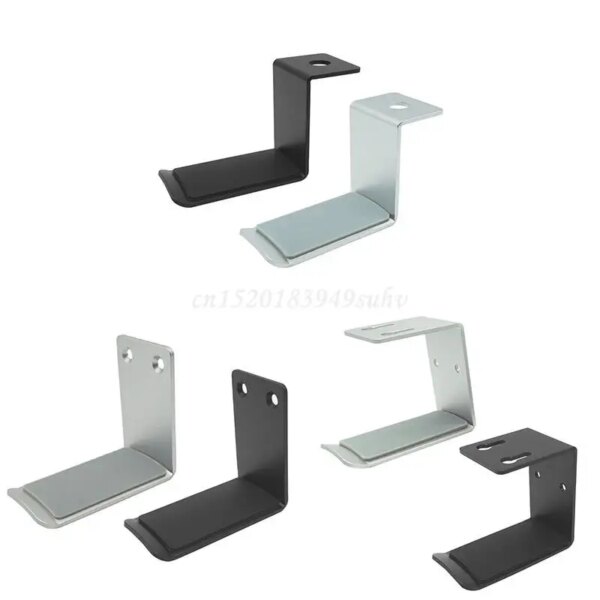 Soporte para colgar auriculares de aleación de aluminio, soporte para auriculares de montaje en pared, soporte de exhibición para escritorio, gancho colgante, estante para auriculares