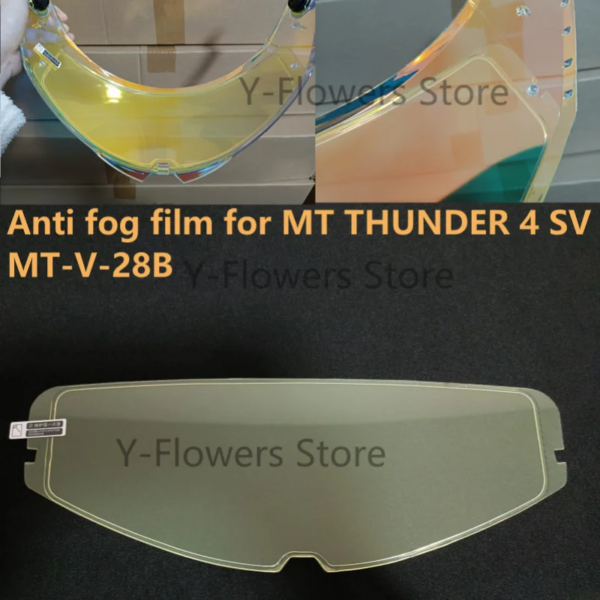 Película antiniebla para cascos MT THUNDER 4 SV MT-V-28B MT V 28B, visera, pegatina antiniebla, parche de cara completa, accesorios para Moto