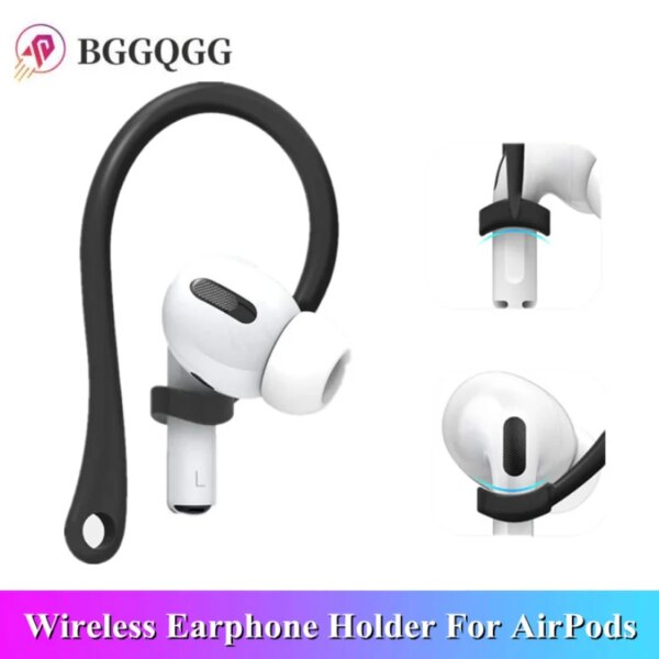 Ganchos para la oreja antipérdida, ajuste seguro, accesorios protectores de silicona para auriculares inalámbricos, 1 par de soportes para Apple AirPods 1, 2, 3 Pro