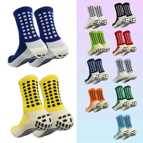 Calcetines de fútbol antideslizantes para hombre y mujer, medias deportivas antideslizantes para fútbol, ​​baloncesto, tenis, agarre para ciclismo, 38-45