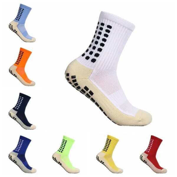 Calcetines antideslizantes de fútbol para mujer y hombre, para deportes al aire libre, con agarre, fútbol y Yoga