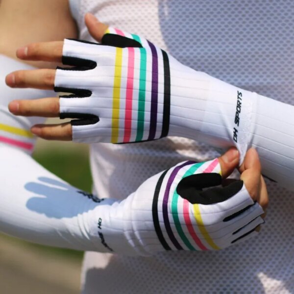 Guantes de ciclismo de verano antideslizantes, resistentes al desgaste, a prueba de sol y absorbentes de golpes, para hombres y mujeres