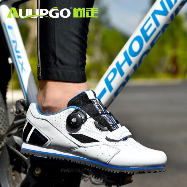 Auupgo 2020 zapatos atléticos profesionales para andar en bicicleta, zapatillas informales Unisex sin bloqueo, zapatillas transpirables para ciclismo de carreras