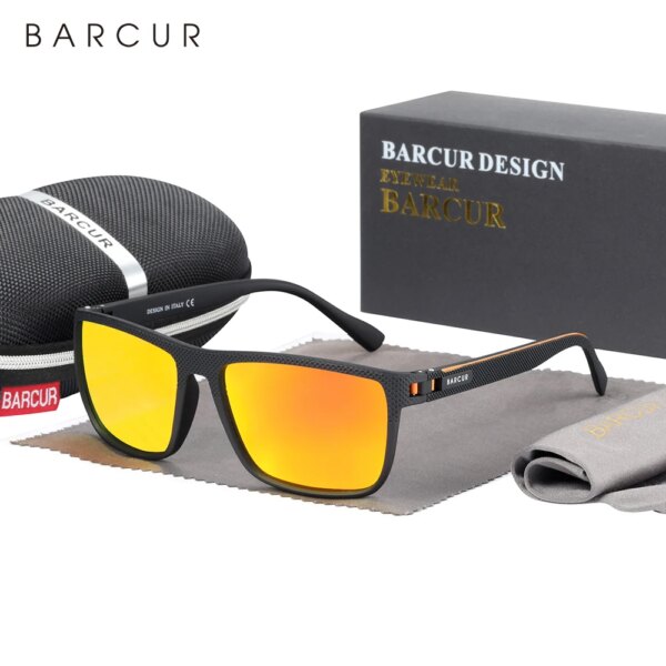 BARCUR gafas de sol de ciclismo para hombre, gafas de sol deportivas, pesca, viaje TR90, gafas de sol cuadradas ultraligeras, accesorios para gafas de mujer