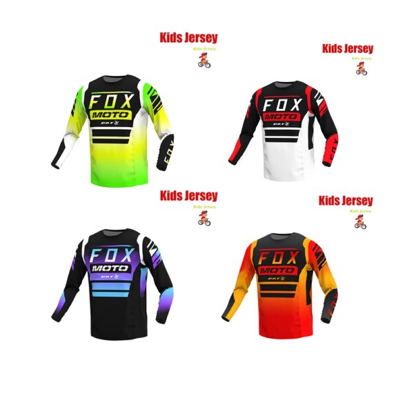 BAT FOX Jersey para niños Jerseys de descenso Camisa de bicicleta de montaña Camiseta de motocicleta para niños Jersey de bicicleta Ropa de ciclismo