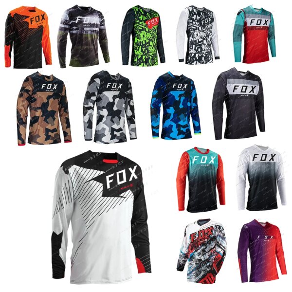 BAT FOX Jersey para descensos bicicleta de montaña Camiseta Motocross Camiseta Ciclismo Jersey Enduro MTB Camisa Maillot Ciclismo Hombre