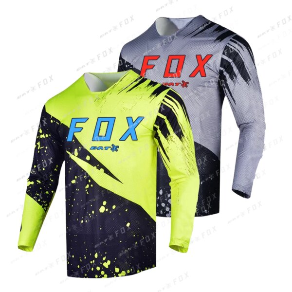 BAT FOX MTB Camisa bicicleta de montaña Jersey Camiseta Motocross Jersey Cross Enduro Camiseta ligera transpirable Jersey para descensos