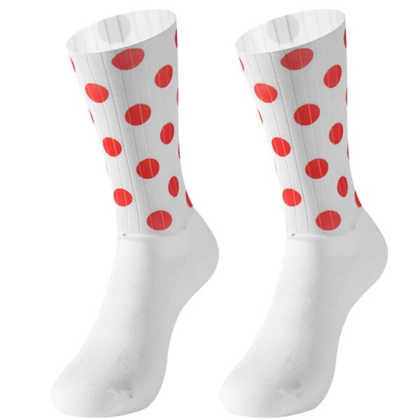 BMAMBAS Calcetines antideslizantes de silicona para verano, Calcetines aerodinámicos para ciclismo, Calcetines para deporte de bicicleta para hombre, Calcetines para correr y bicicleta