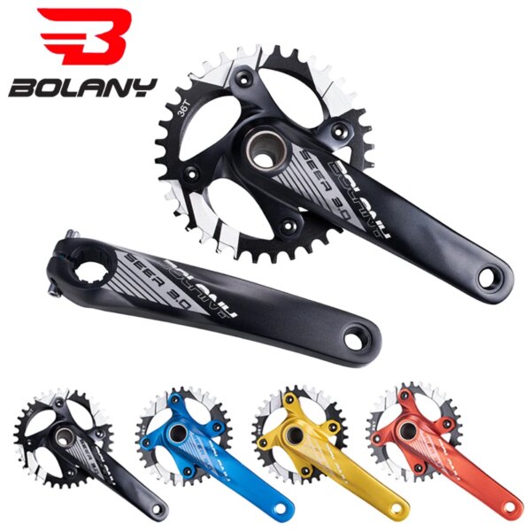 BOLANY-platos y bielas para bicicleta de montaña, 170MM, 104BCD, manivela hueca, aleación de aluminio, manivela para bicicleta de montaña, accesorios para cadena