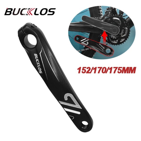 BUCKLOS 152/170/175MM Horizontal cuadrado agujero bicicleta manivela brazo izquierda manivela brazo reemplazos para bicicleta de montaña de carretera