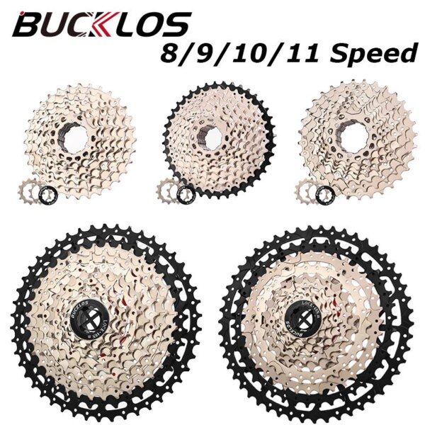 BUCKLOS-Cassette de 11 velocidades para bicicleta, 11-36/40/42/46/50/52T, 8v, 9v, 10v, 11v, 12v, piñón libre para bicicleta de montaña