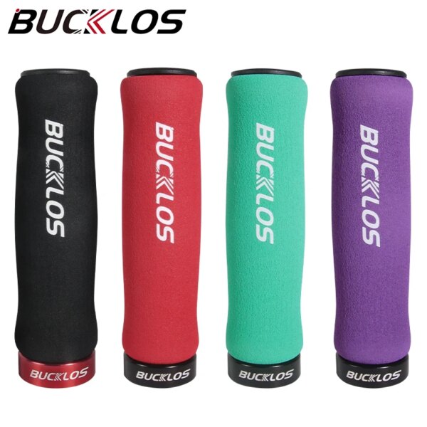 BUCKLOS-empuñaduras de bicicleta de montaña, esponja suave, cómodas empuñaduras plegables para bicicleta, puños de absorción de impacto para bicicleta de montaña