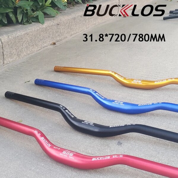 BUCKLOS-Manillar de bicicleta de montaña, manillar de 31,8mm, 720mm, 780mm, barra plana, barra de golondrina, pieza de bicicleta