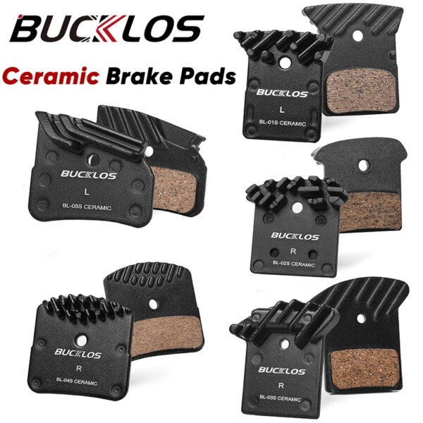 BUCKLOS MTB Freno hidráulico Pastillas de cerámica Carretera Bicicleta de montaña Pastilla de Freno de Disco Pastilla de Freno de Bicicleta apta para Shimano L05A J04C H03C NUTT