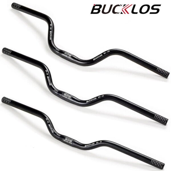 BUCKLOS MTB manillar elevador 620/660/720/780mm Barra de Manillar de bicicleta de montaña 25,4mm 31,8mm bicicleta manillar ultraligero piezas de bicicleta