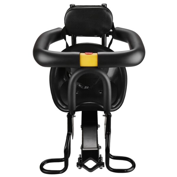 Asiento de seguridad para bebé, asiento de bicicleta para niño, sillín delantero para niños con pedales, respaldo para bicicleta de montaña y carretera