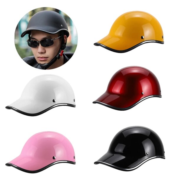 Gorra de béisbol estilo cascos para bicicleta eléctrica para adultos ala extendida casco seguro resistente al impacto equipo protector solar