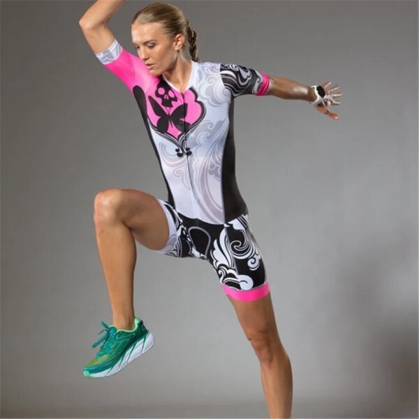 Betty Designs Mono de Ciclismo para Mujer, Triatlón, Patinaje sobre Ruedas, Correr, natación, Ropa Multifuncional, Mono para Bicicleta, Maillot