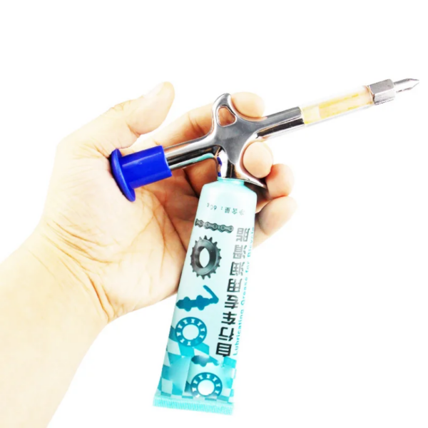 Pistola de engrase de aleación de aluminio para bicicleta, miniboquilla, jeringa, accesorios para bicicleta, inyector de cadena de mantenimiento, suministros de ciclismo, engrase