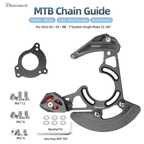 Guía para cadena de bicicleta ISCG 03/05 BB montaje plato único 32-38T 1x sistema protector de rueda dentada