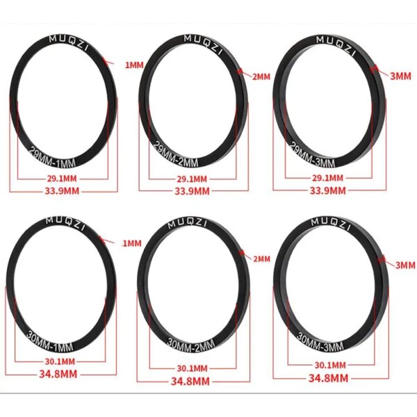 Arandela de manivela de bicicleta Bb86 91 92 Pf30 Bb30 arandela de bielas de bicicleta 24 29 30mm espaciador de ajuste de manivela accesorios de ciclismo