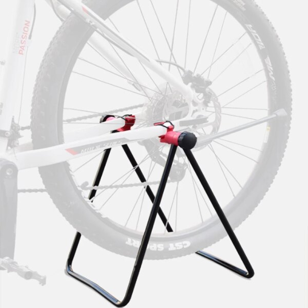 Soporte de suelo plegable para bicicleta de montaña, soporte Vertical triangular de aleación de aluminio, soporte de reparación de buje para estacionamiento de bicicletas