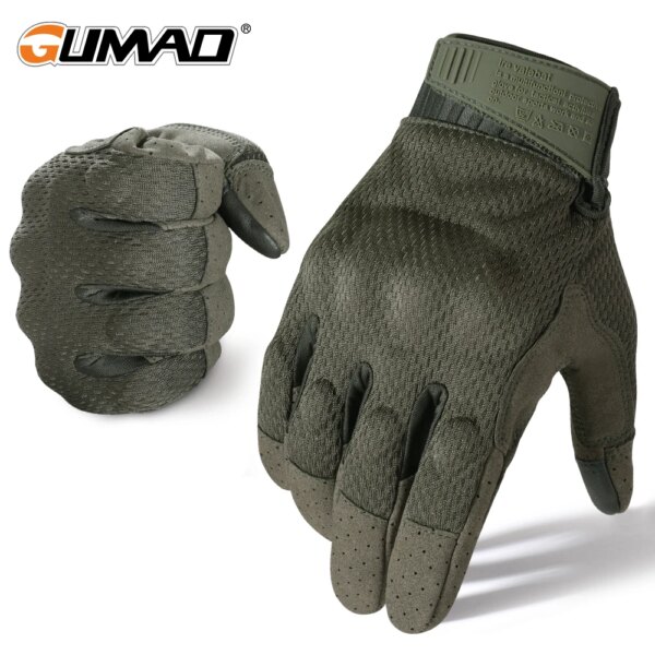 Guantes de bicicleta pantalla táctil transpirables a prueba de golpes antideslizantes guantes de dedo completo para deportes al aire libre ciclismo MTB ATV equipo de bicicleta