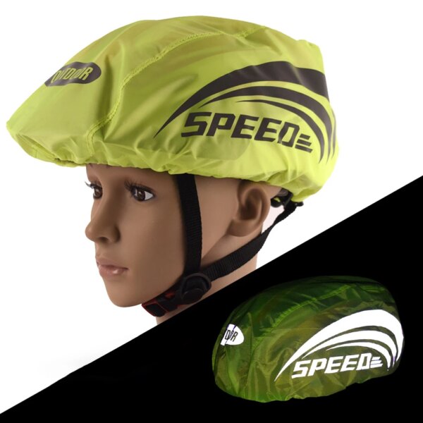 Cubierta impermeable para casco de bicicleta con tira reflectante, cubierta de protección de tela Oxford para Casco de Bicicleta de carretera MTB