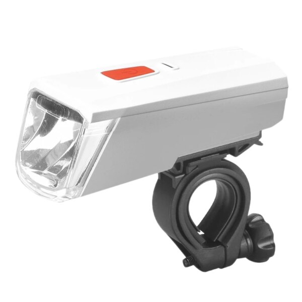 Luz de bicicleta recargable por USB, faro delantero para bicicleta de montaña, luz trasera trasera, lámparas de seguridad para ciclismo impermeables, color blanco