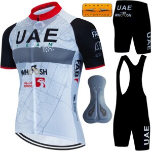 Ropa de ciclismo para hombre, conjunto deportivo de los Emiratos Árabes Unidos, chaqueta para hombre, Maillot, pantalones cortos de montaña, Jersey Pro Team Road, 2024