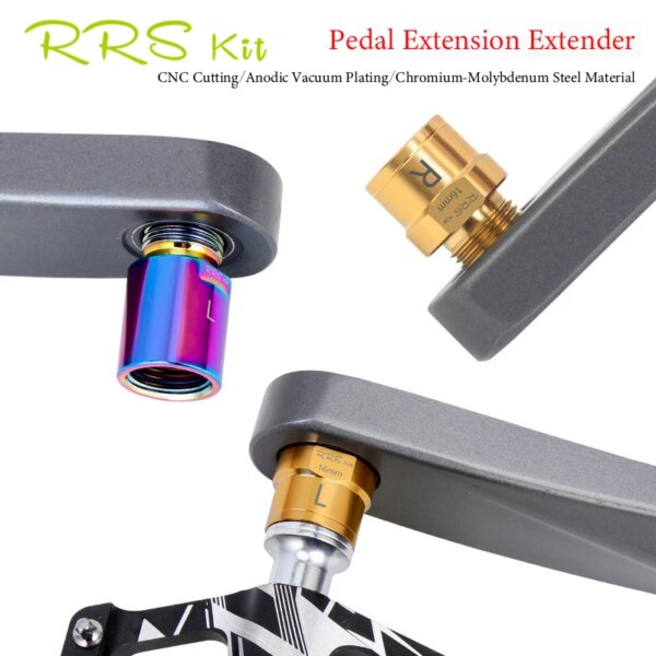 Pernos de extensión de Pedal de bicicleta, espaciadores, extensor de Pedal, accesorios de manivela de eje, 16Mm, 20Mm, para Pedal de bicicleta de carretera MTB